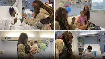 Johnny Depp visits children’s hospital dressed as Captain Jack Sparrow in ‘magical moment’